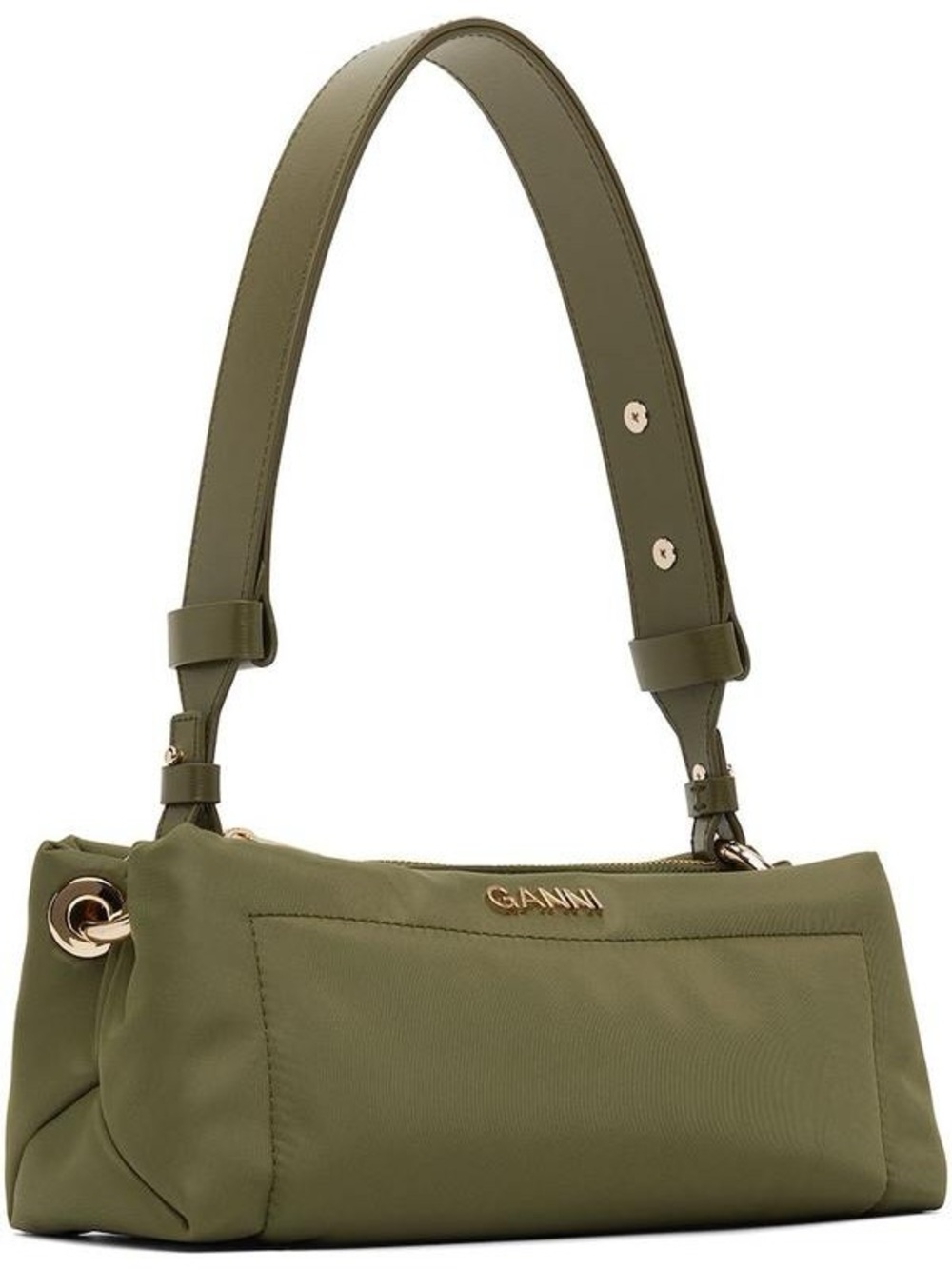 GANNI Pillow Baguette Bag in Olive Kalamata 🫒🍸